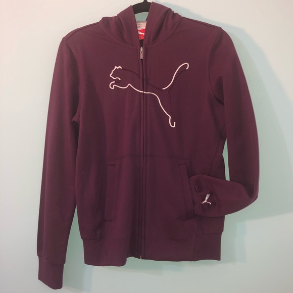 Puma Sportlifestyle Full Zip Hoodie Sweatshirt Puma Cat Branding Across Front - Picture 3 of 6